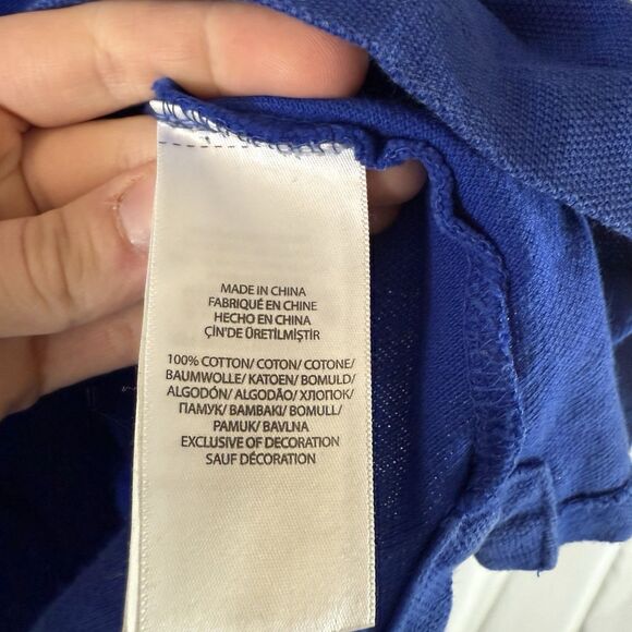 Polo Ralph Lauren Shirt Men's Large Blue Short Sleeve Classic Fit 100% Cotton - Picture 6 of 11